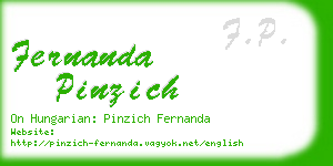 fernanda pinzich business card